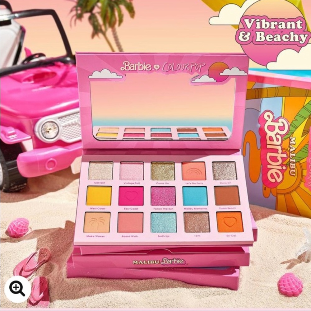 Barbie Colourpop mirror and eyeshadow palette